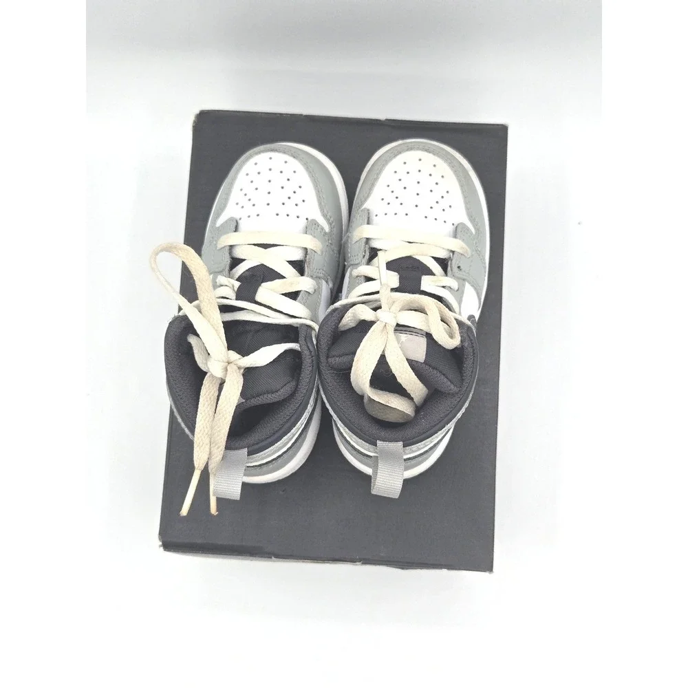 Nike Air Jordan 1 Mid SE Basketball‎ Shoes Sneakers Gray Black White Toddler